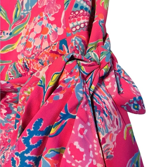 Lily Pulitzer Floral Faux Wrap Sundress Size 6 - Picture 4 of 9